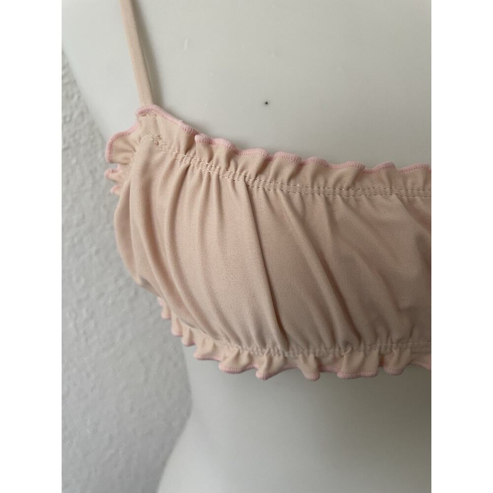 Aila Blue Swim Bikini Top Lacy Ruffed Swimwear Beach Summer - Picture 2 of 8